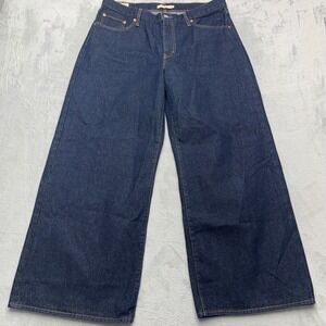 Levi's Premium Womens Xtra Wide Leg Jeans Dark Wash Cotton Size 32x31